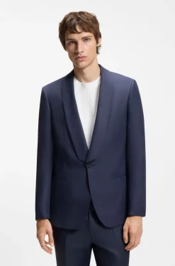 Slim-Fit Anzug aus Leinen-Twill