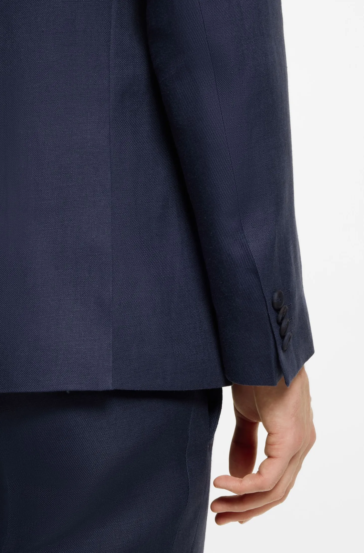 Slim-Fit Anzug aus Leinen-Twill