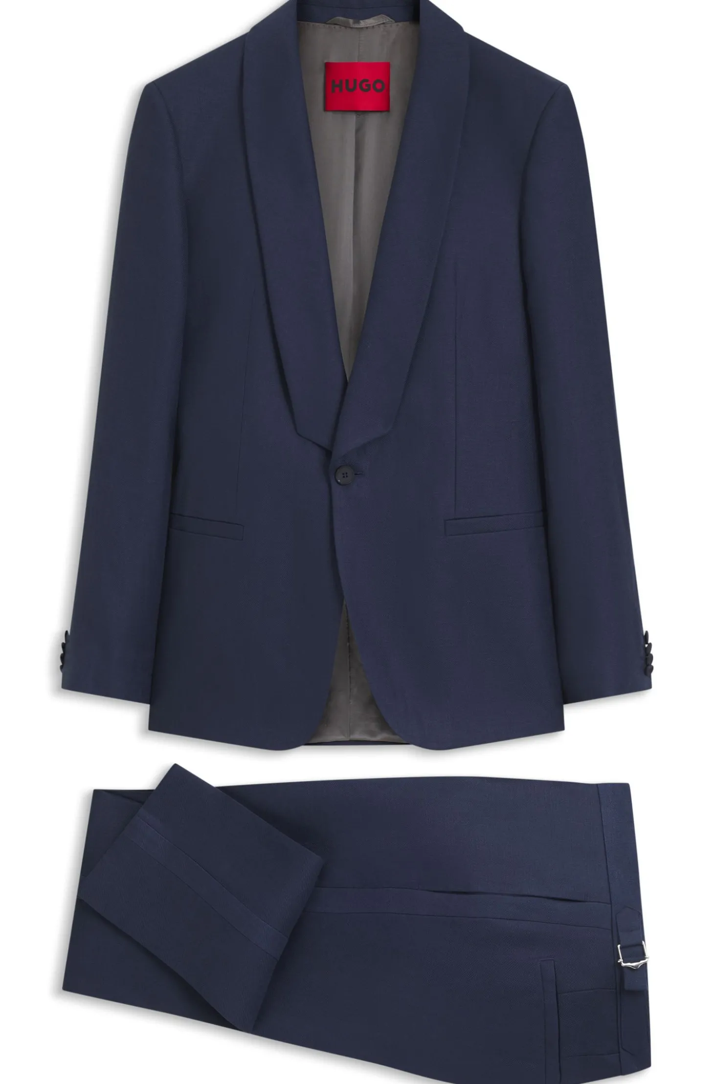 Slim-Fit Anzug aus Leinen-Twill