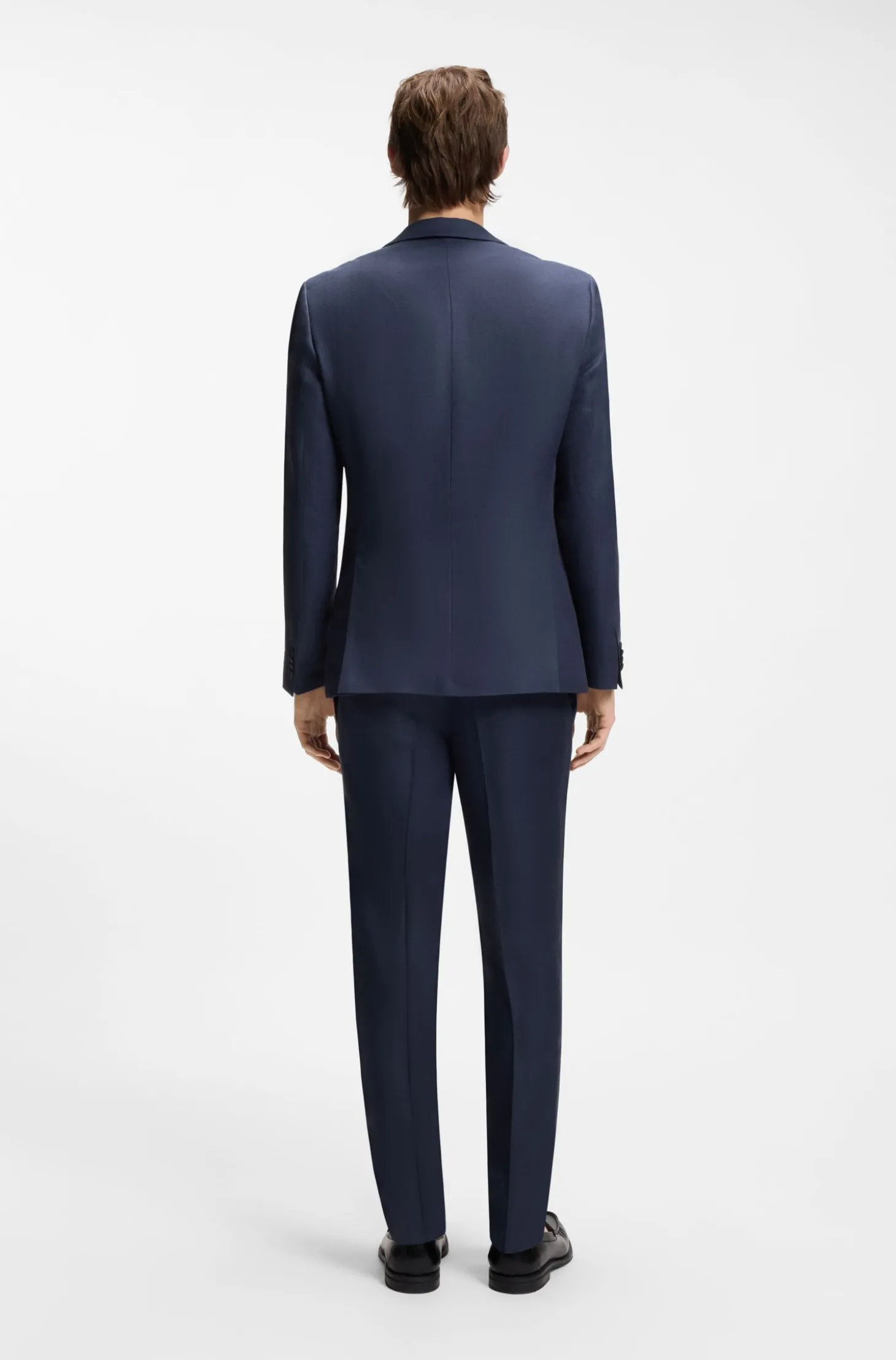 Slim-Fit Anzug aus Leinen-Twill