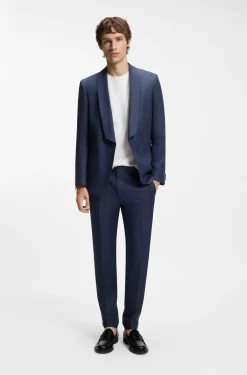 Slim-Fit Anzug aus Leinen-Twill