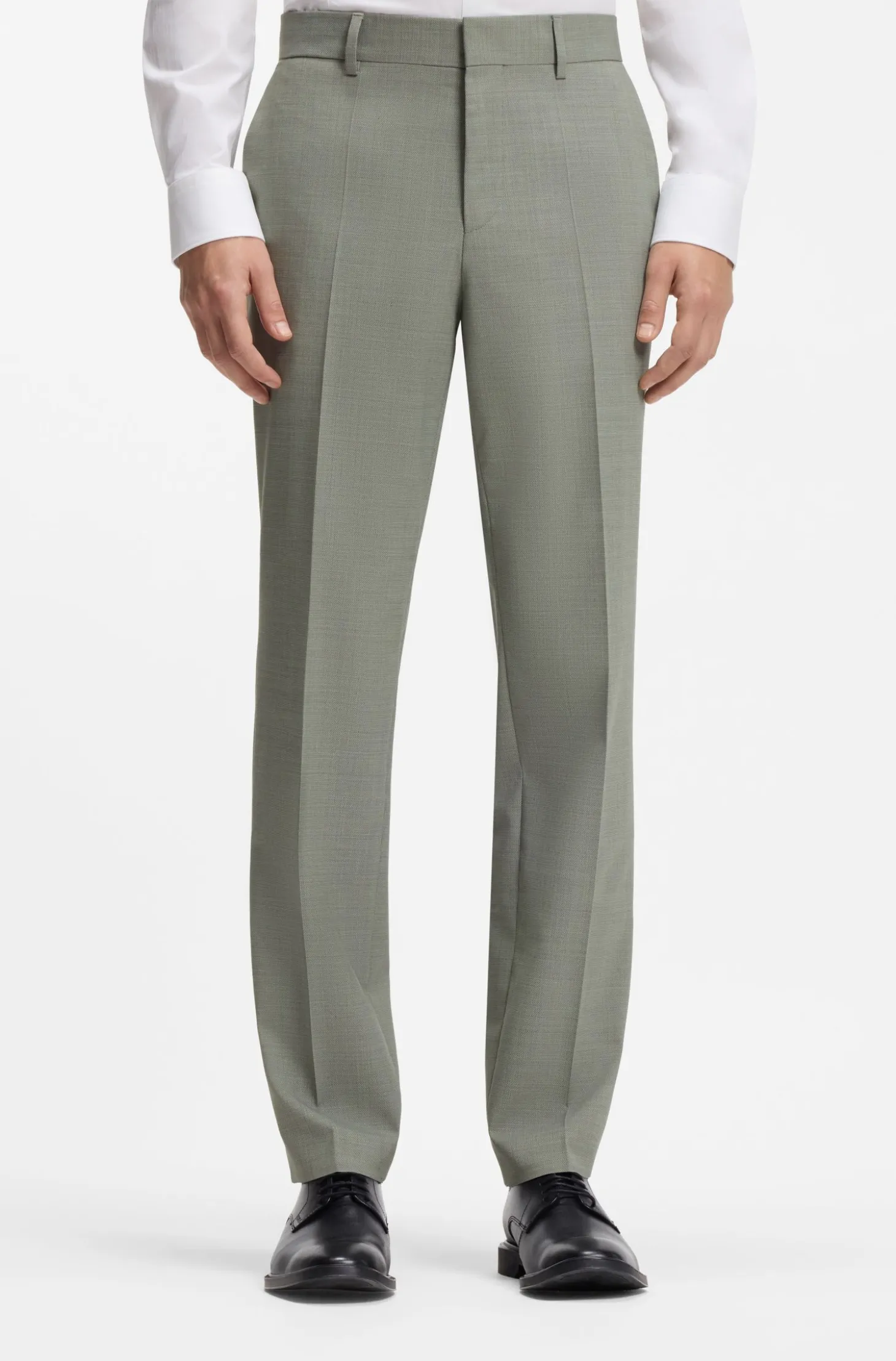 Slim-Fit Anzug aus strukturiertem Stretch-Gewebe