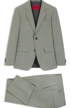 Slim-Fit Anzug aus strukturiertem Stretch-Gewebe