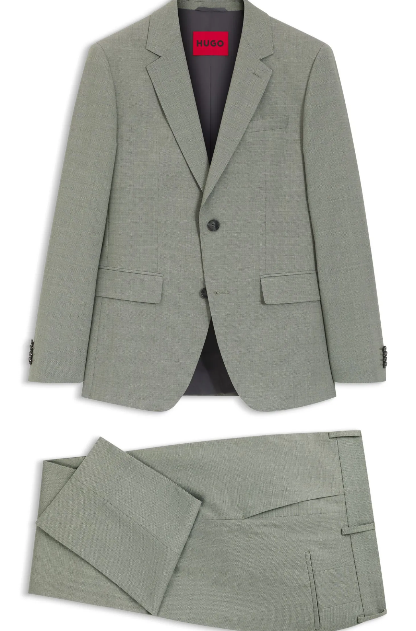 Slim-Fit Anzug aus strukturiertem Stretch-Gewebe