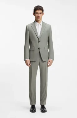 Slim-Fit Anzug aus strukturiertem Stretch-Gewebe