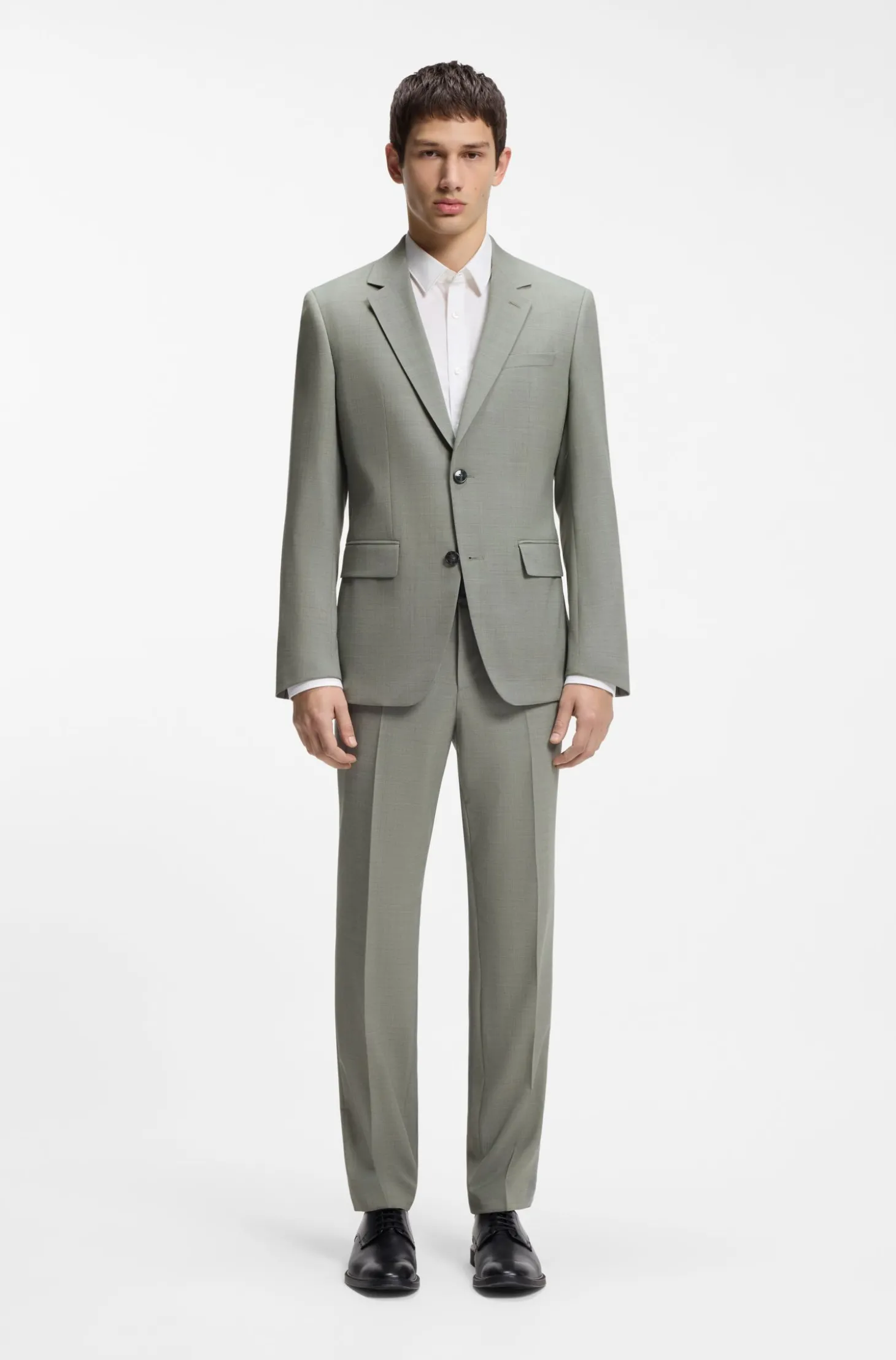 Slim-Fit Anzug aus strukturiertem Stretch-Gewebe