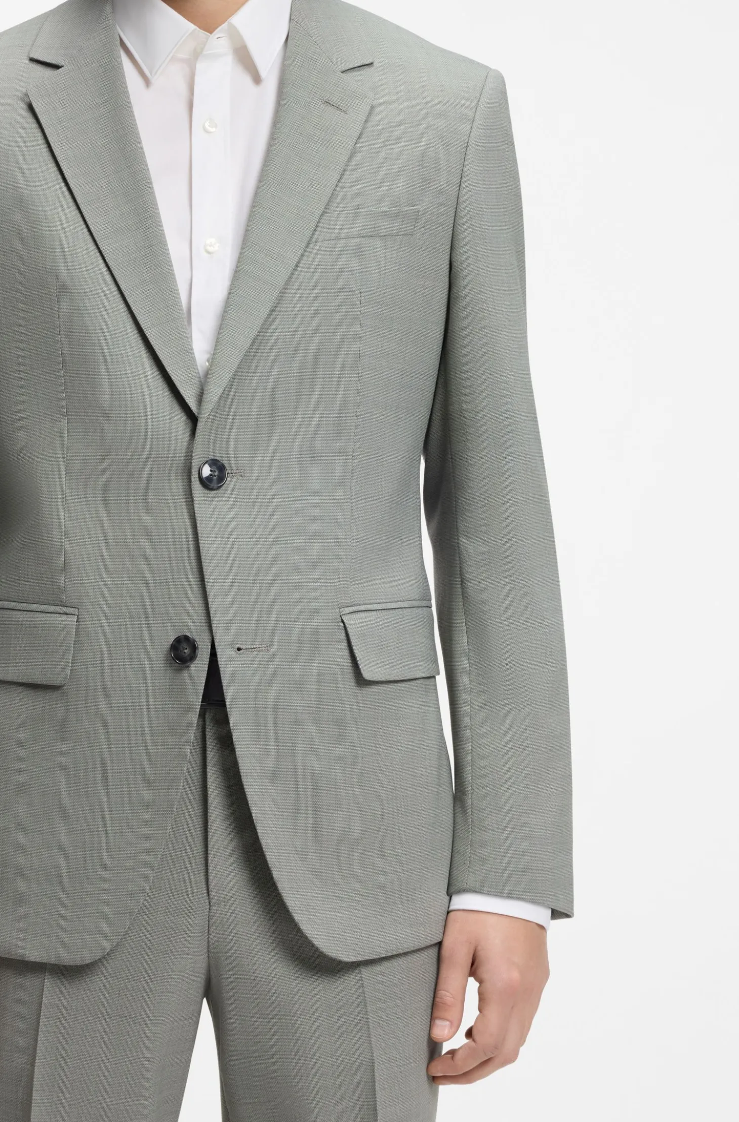 Slim-Fit Anzug aus strukturiertem Stretch-Gewebe