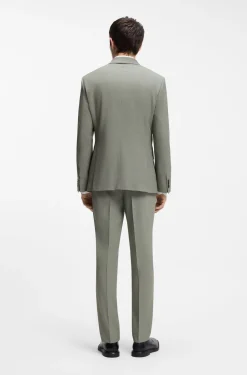 Slim-Fit Anzug aus strukturiertem Stretch-Gewebe