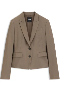 Slim-Fit Blazer aus elastischer Gabardine