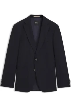 Slim-Fit Blazer aus elastischer Schurwolle