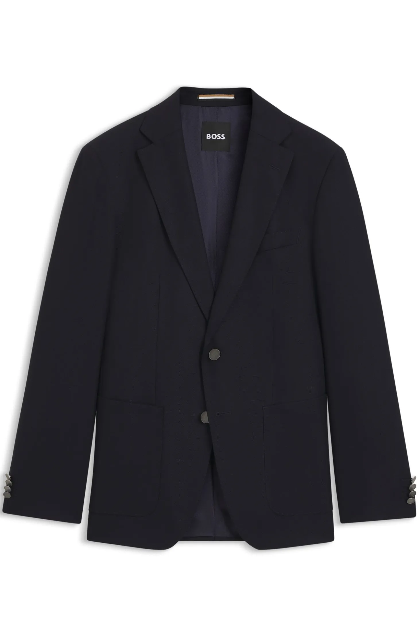 Slim-Fit Blazer aus elastischer Schurwolle