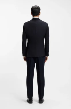 Slim-Fit Blazer aus elastischer Schurwolle