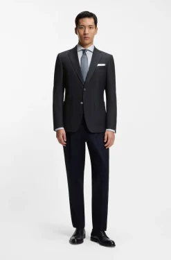 Slim-Fit Blazer aus elastischer Schurwolle