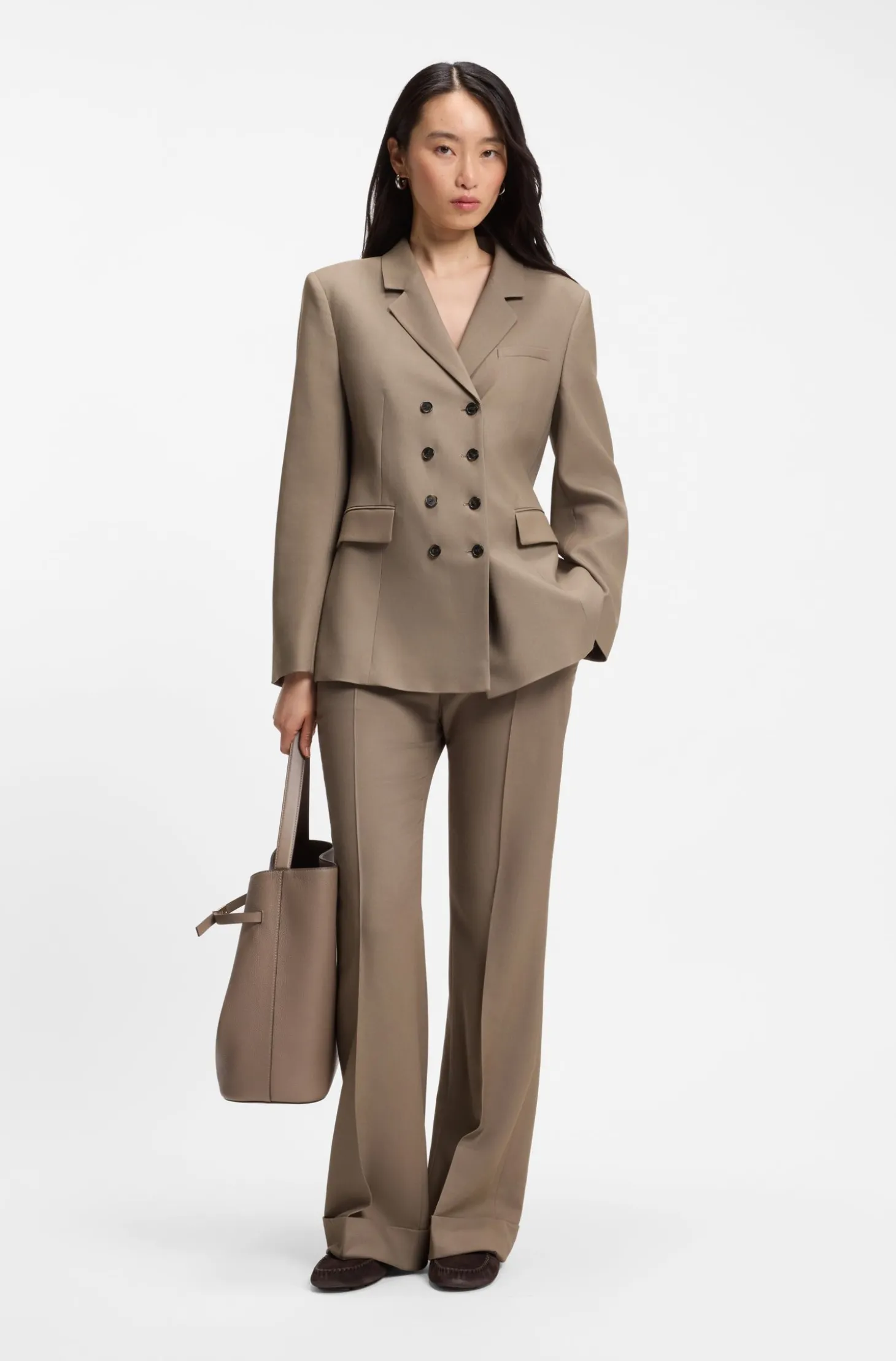 Slim-Fit Blazer aus Gabardine-Twill
