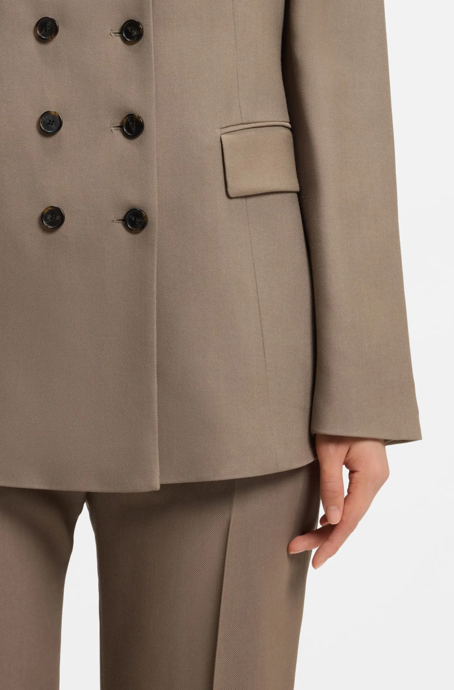Slim-Fit Blazer aus Gabardine-Twill