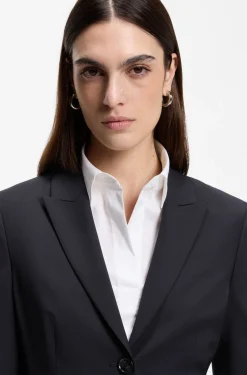 Slim-Fit Blazer aus in Italien gefertigter Schurwolle