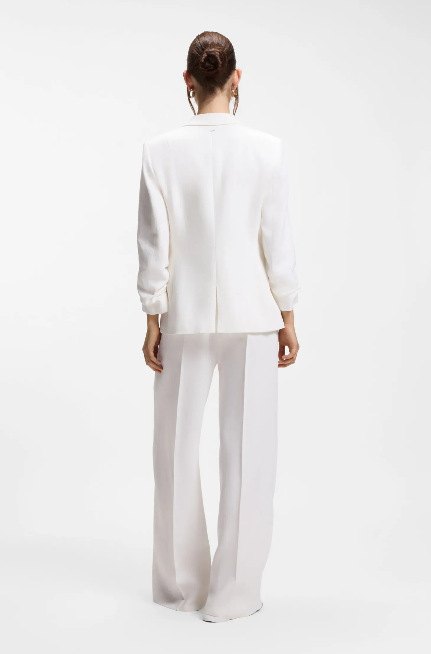 Slim-Fit Blazer aus Leinen-Mix