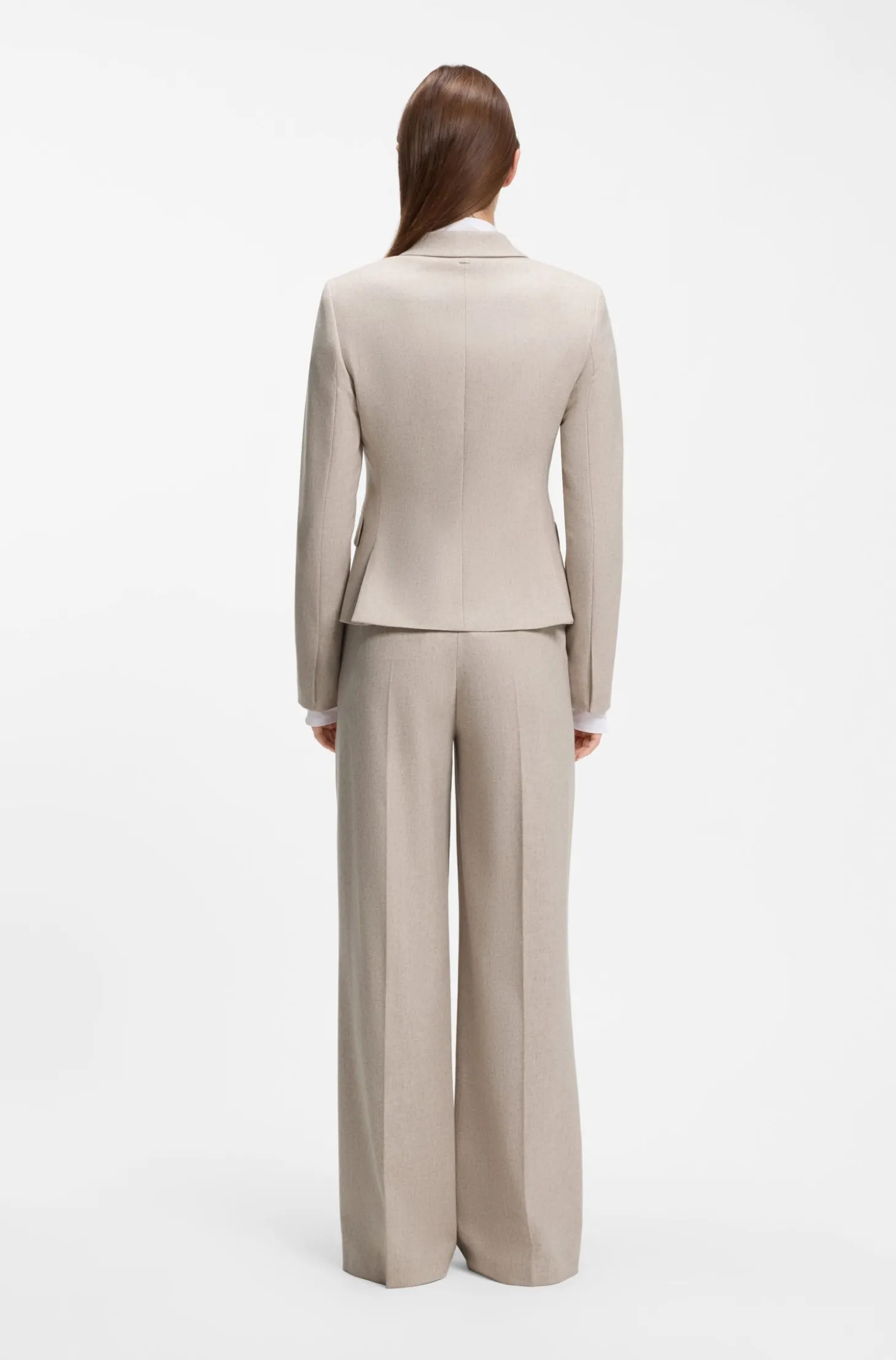 Slim-Fit Blazer aus meliertem Flanell