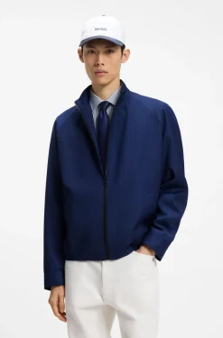 Slim-Fit Blazer aus Schurwolle mit Kreidestreifen