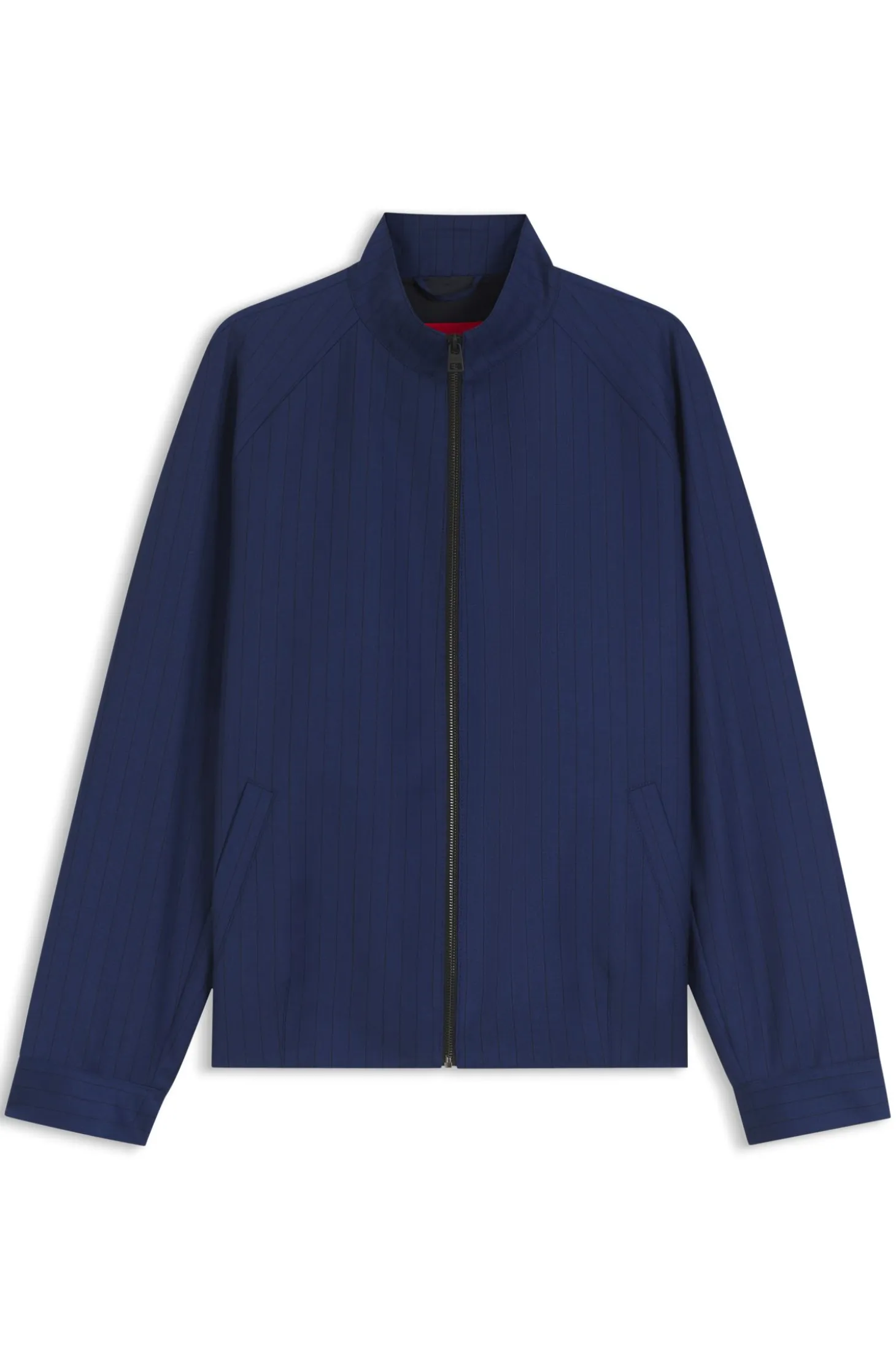 Slim-Fit Blazer aus Schurwolle mit Kreidestreifen