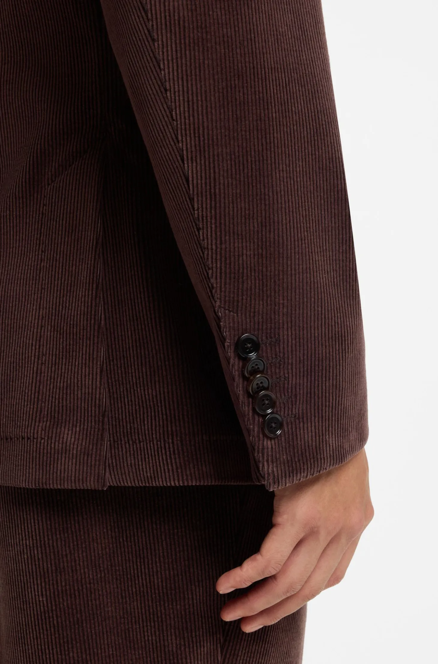 Slim-Fit Blazer aus Stretch-Cord