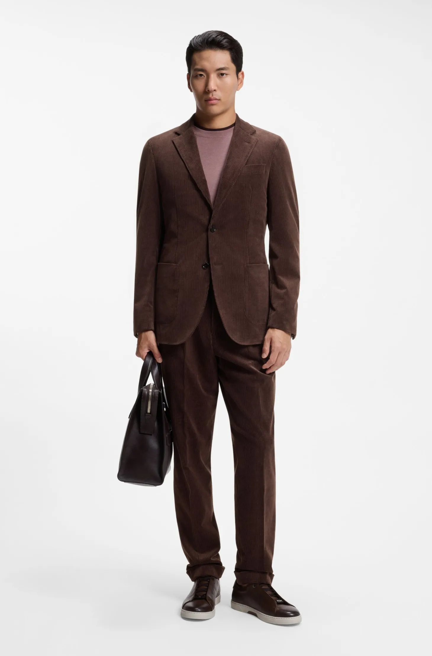 Slim-Fit Blazer aus Stretch-Cord
