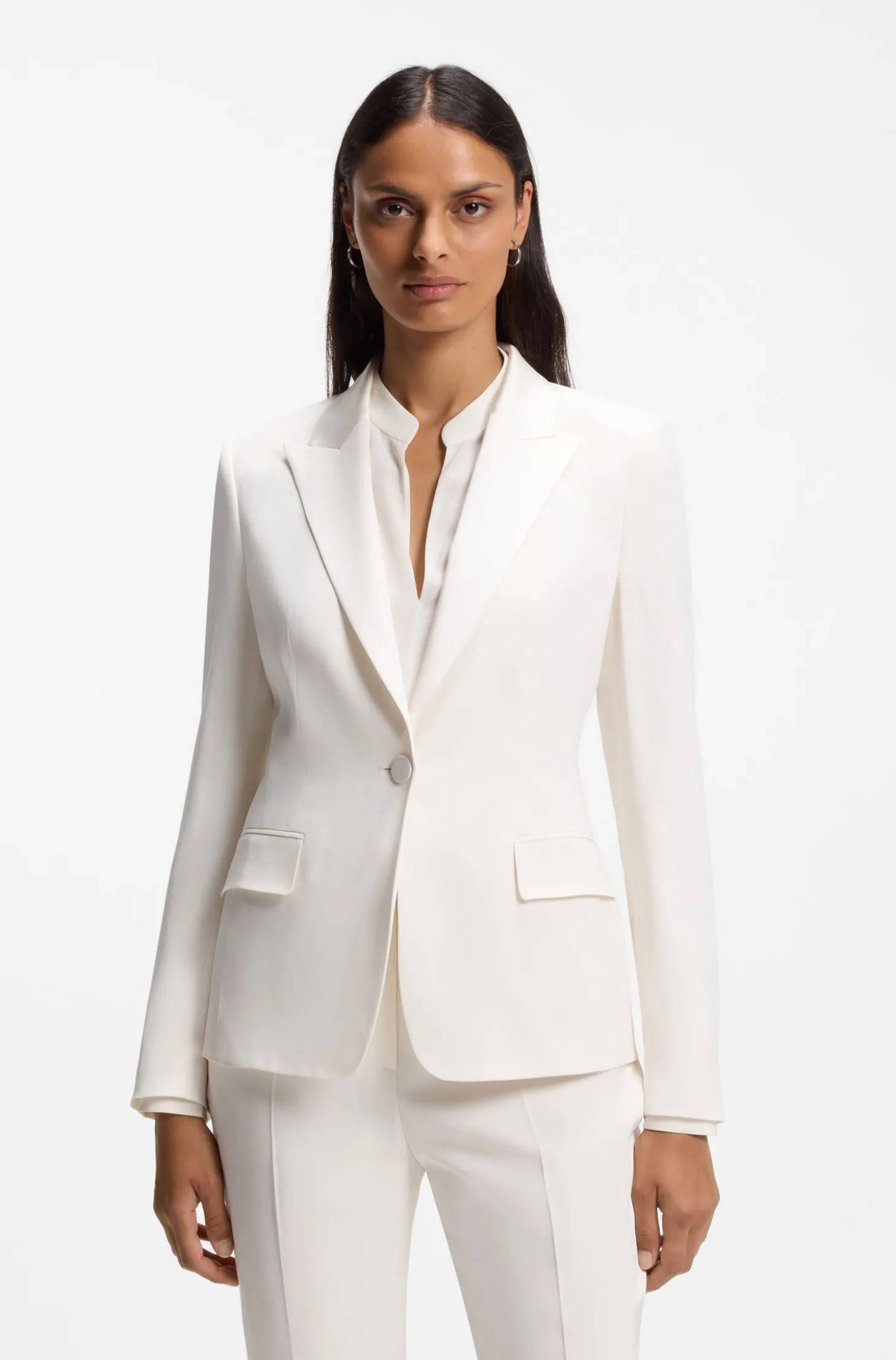 Slim-Fit Blazer mit Ein-Knopf-Leiste