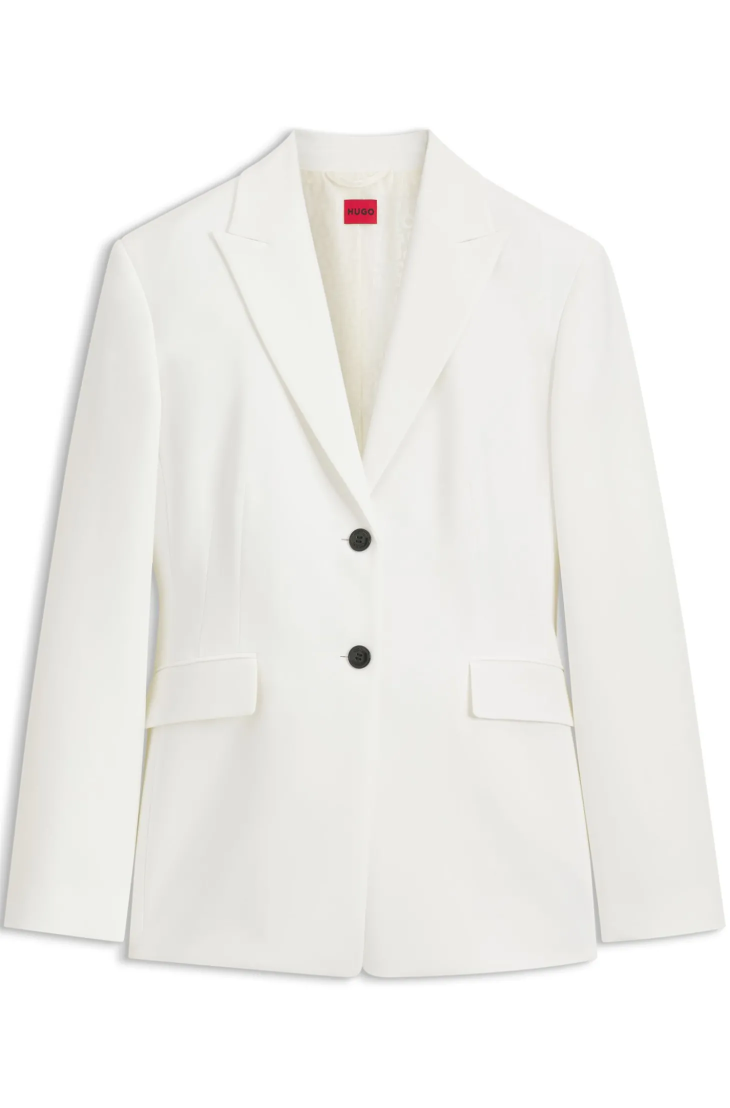 Slim-Fit Blazer mit kontrastfarbenen Knöpfen
