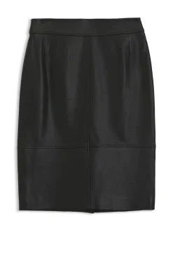 Slim-Fit Bleistiftrock aus Glattleder