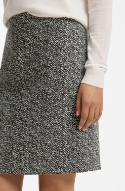 Slim-Fit Bleistiftrock mit Fischgrätmuster