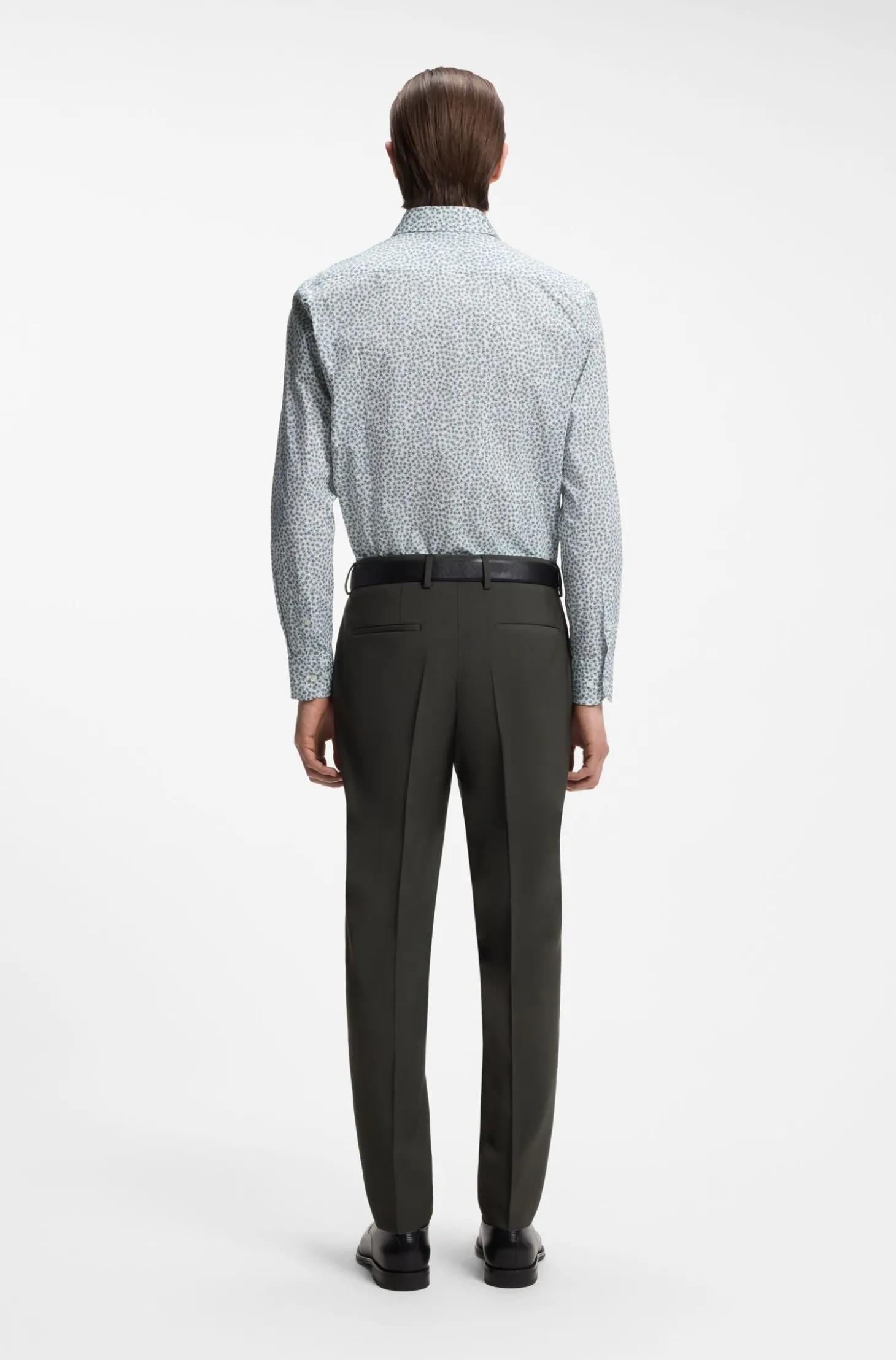 Slim-Fit Business-Hemd aus Stretch-Popeline