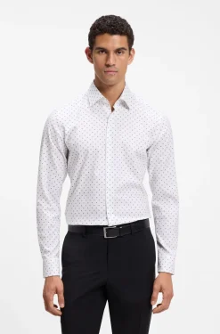 Slim-Fit Business-Hemd aus Stretch-Baumwolle