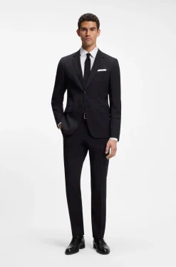 Slim-Fit Business-Hemd aus Stretch-Baumwolle