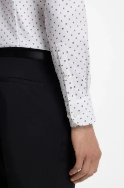 Slim-Fit Business-Hemd aus Stretch-Baumwolle