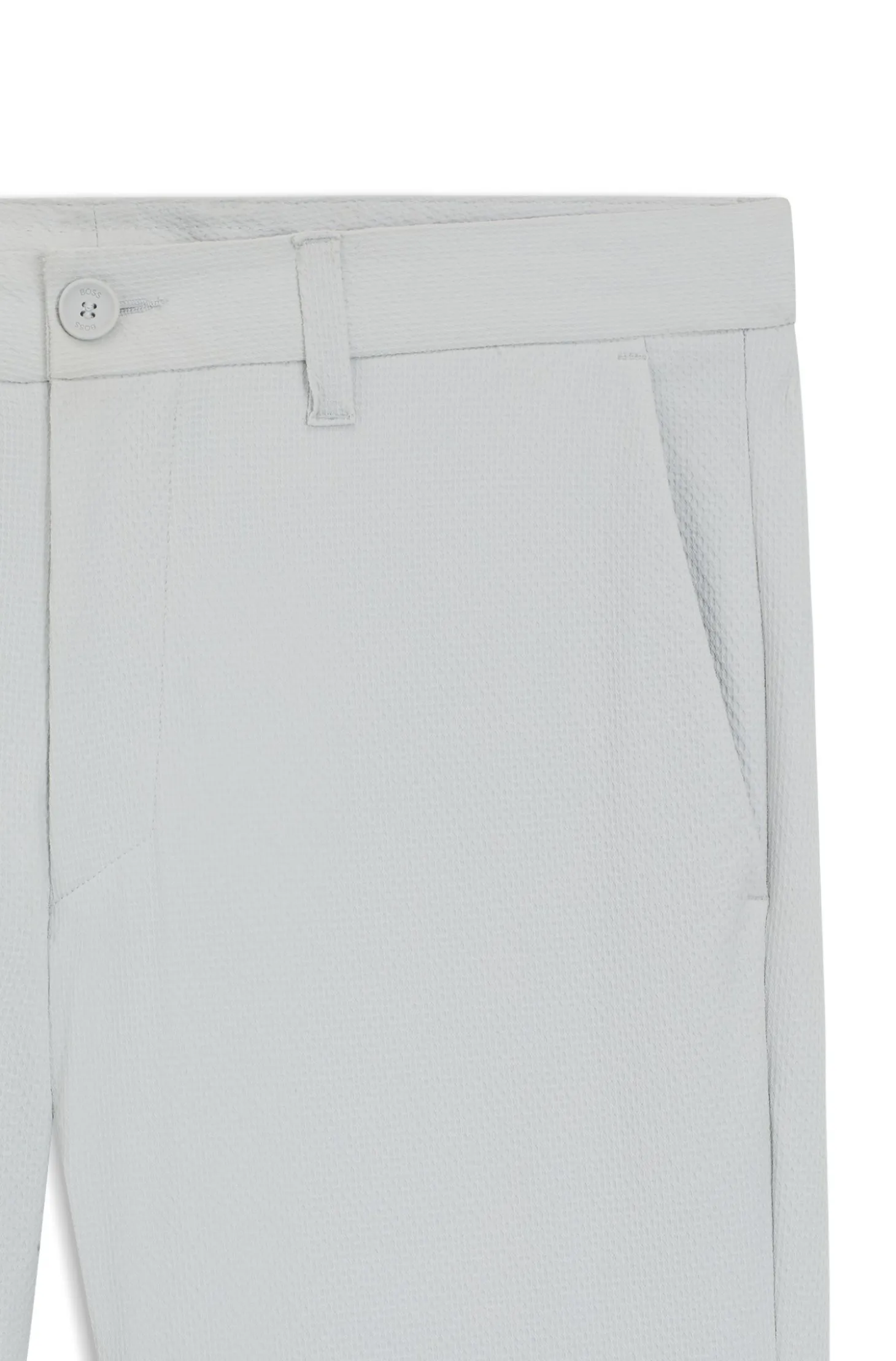 Slim-Fit Chino aus elastischem Seersucker