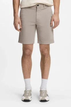 Slim-Fit Chino-Shorts aus bedruckter Stretch-Baumwolle
