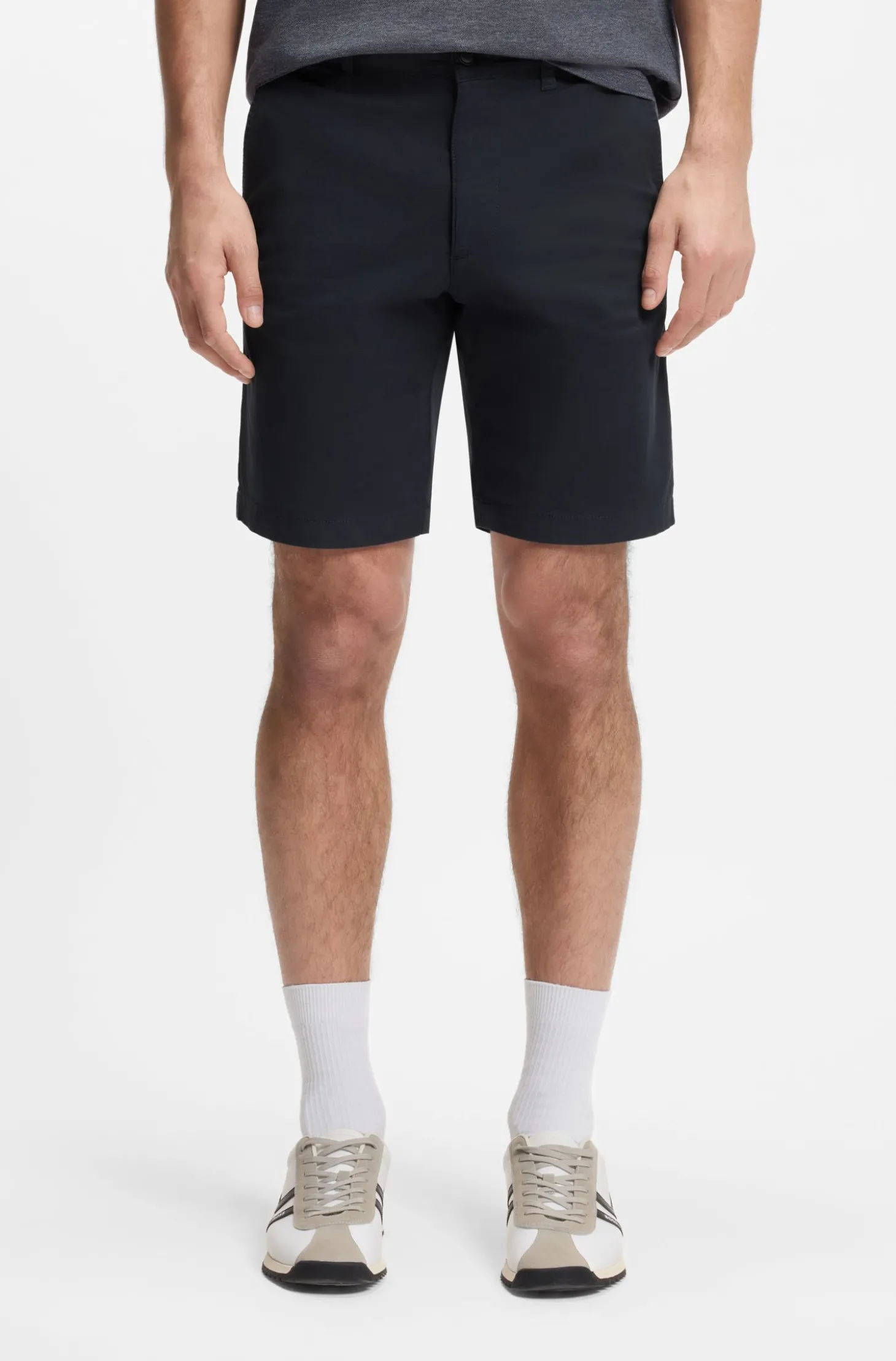 Slim-Fit Chino-Shorts aus bedruckter Stretch-Baumwolle