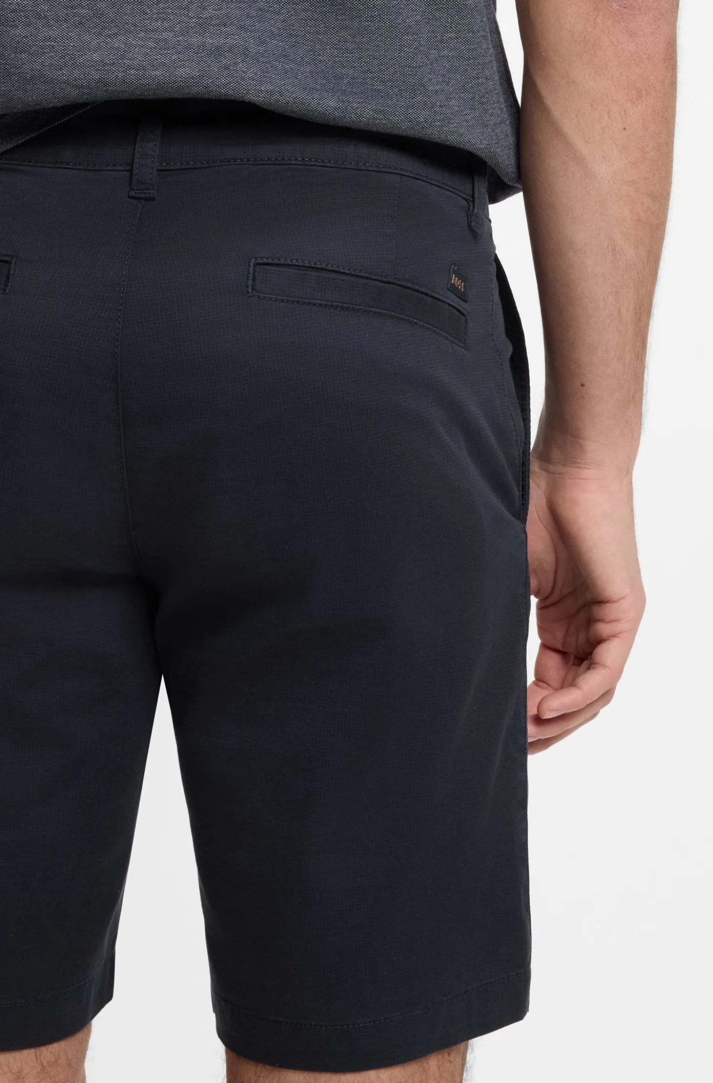 Slim-Fit Chino-Shorts aus bedruckter Stretch-Baumwolle