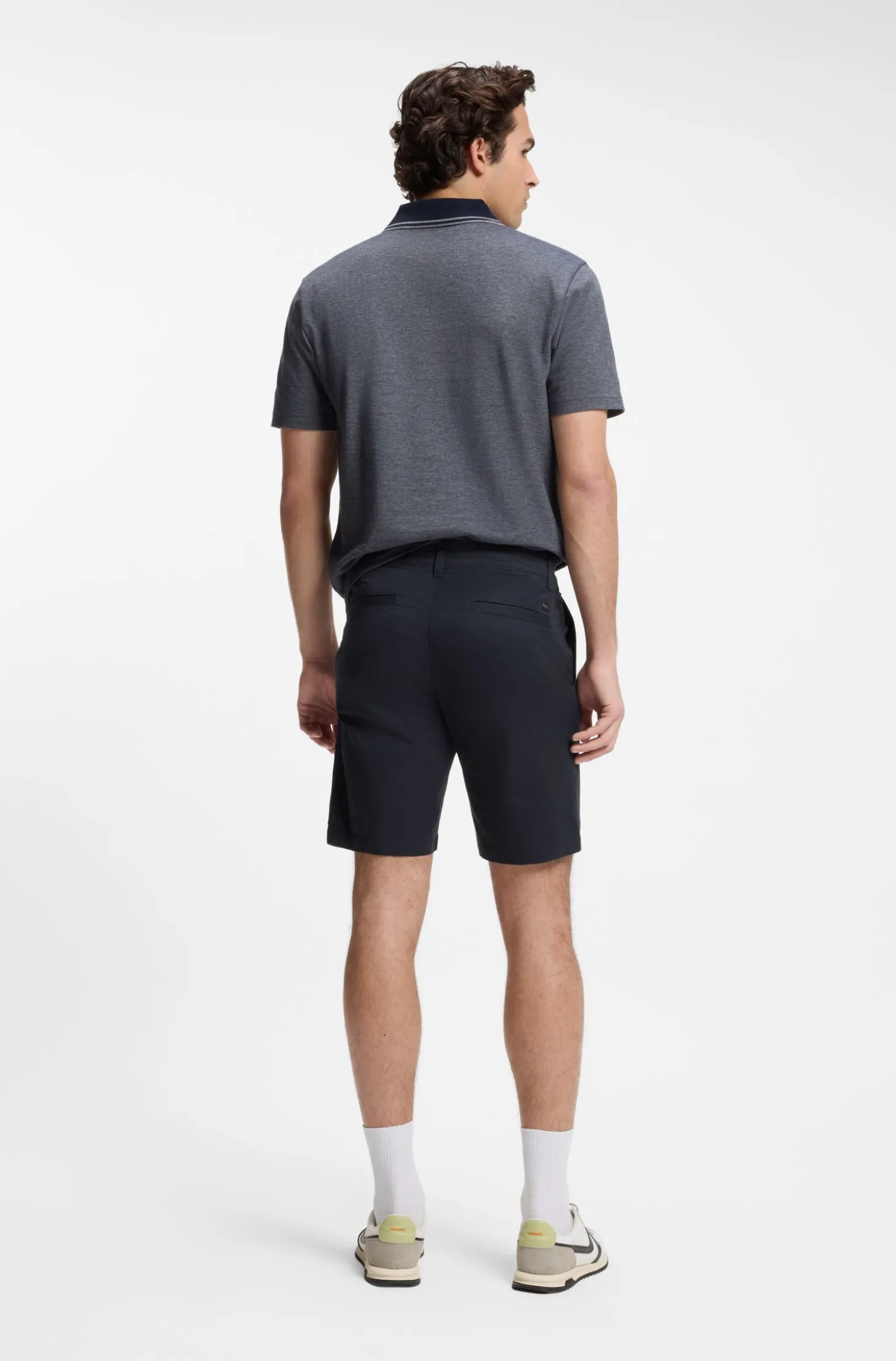 Slim-Fit Chino-Shorts aus bedruckter Stretch-Baumwolle