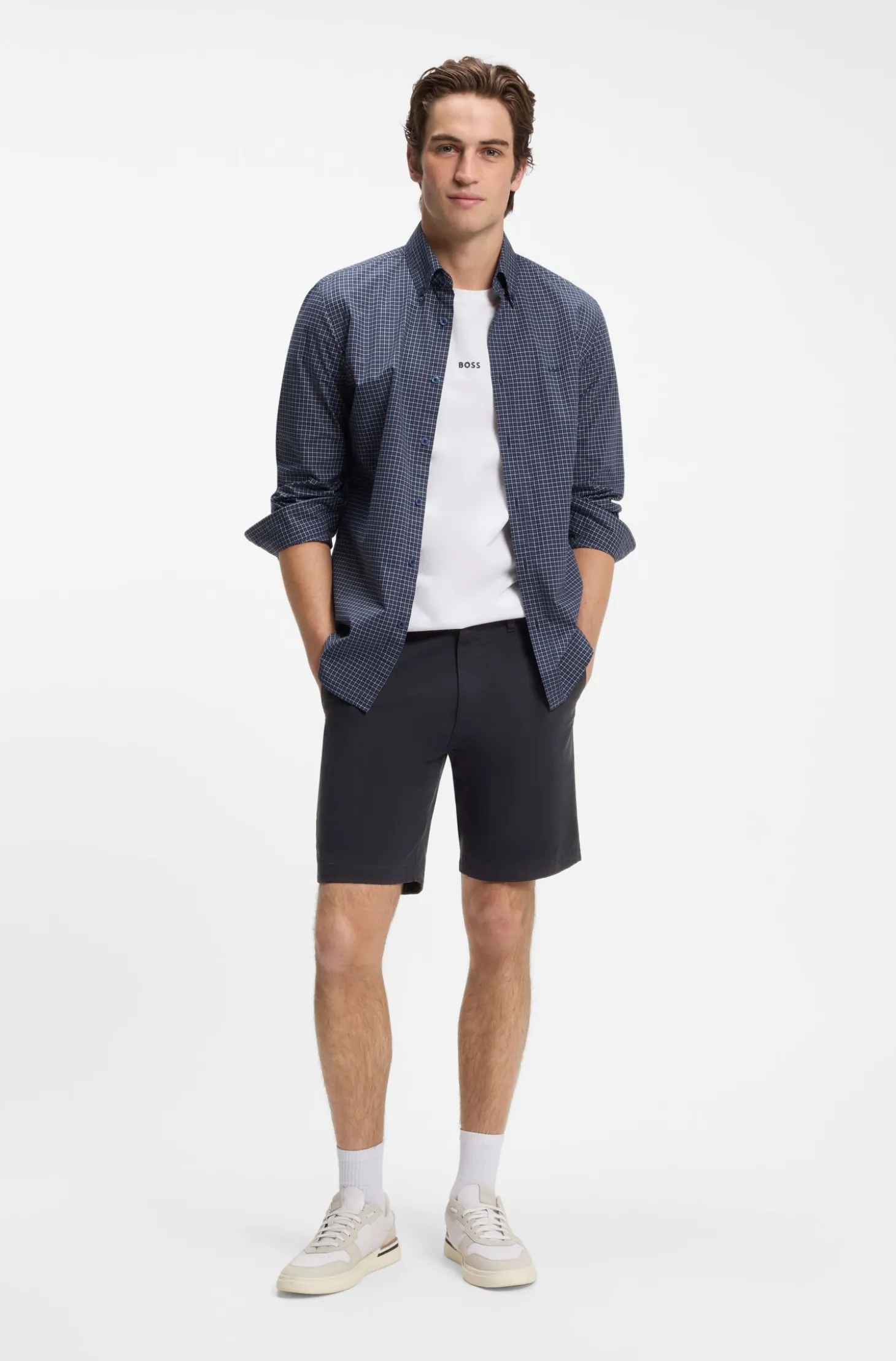 Slim-Fit Chino-Shorts aus Stretch-Baumwolle
