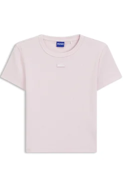 Slim-Fit Cropped T-Shirt aus Stretch-Baumwolle