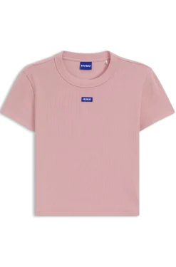 Slim-Fit Cropped T-Shirt aus Stretch-Baumwolle
