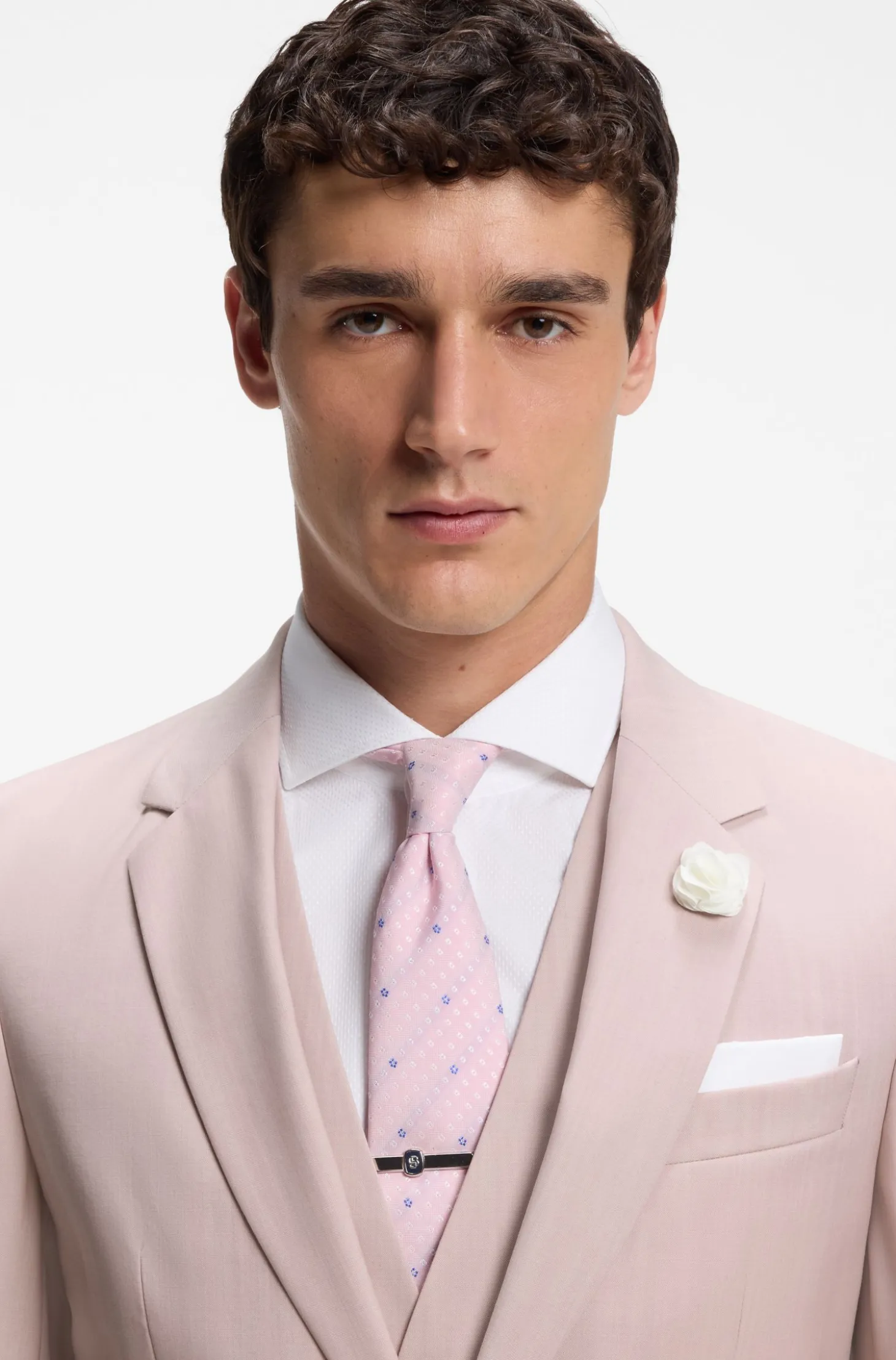 Slim-Fit Dreiteiler aus Schurwolle