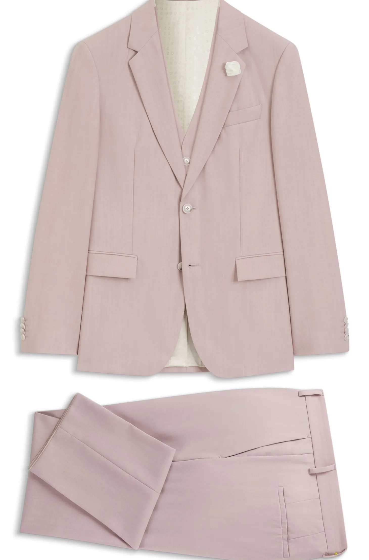 Slim-Fit Dreiteiler aus Schurwolle