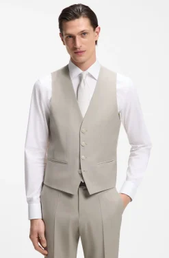 Slim-Fit Dreiteiler aus Schurwolle