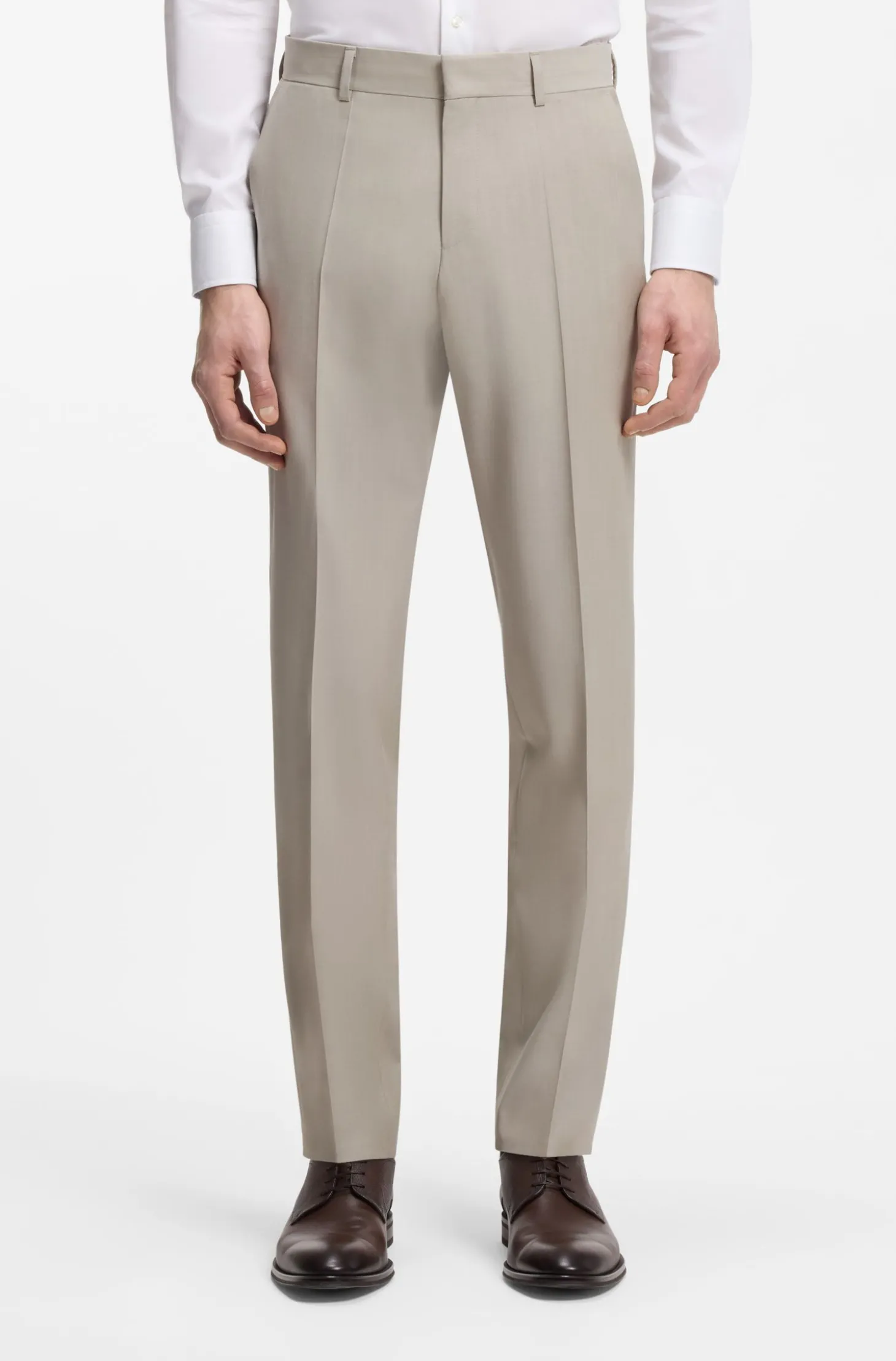 Slim-Fit Dreiteiler aus Schurwolle