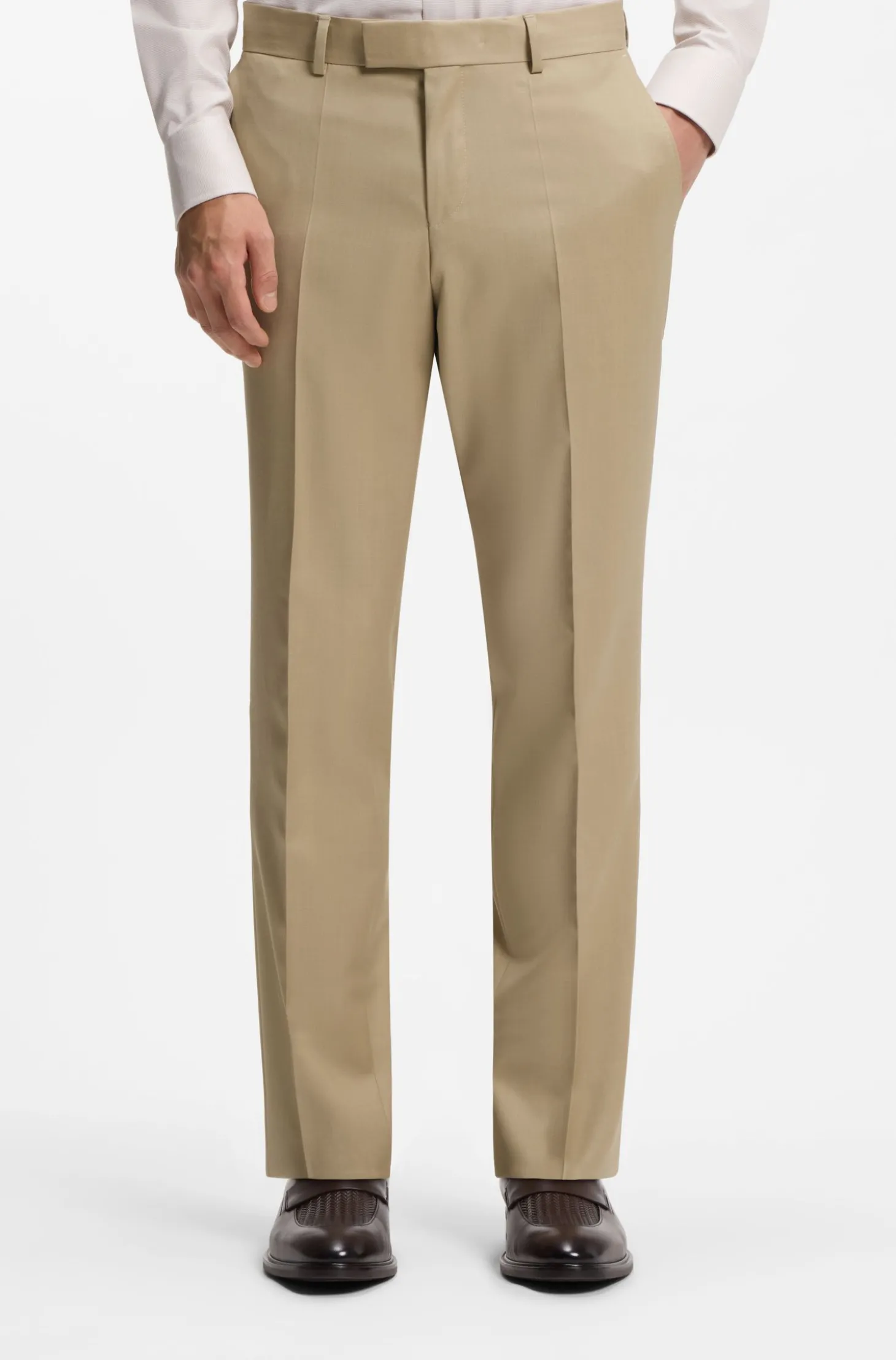 Slim-Fit Dreiteiler aus Schurwoll-Serge