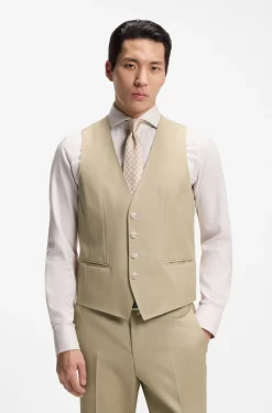 Slim-Fit Dreiteiler aus Schurwoll-Serge