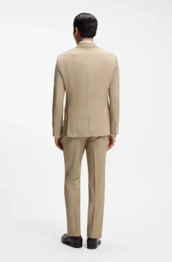 Slim-Fit Dreiteiler aus Schurwoll-Serge