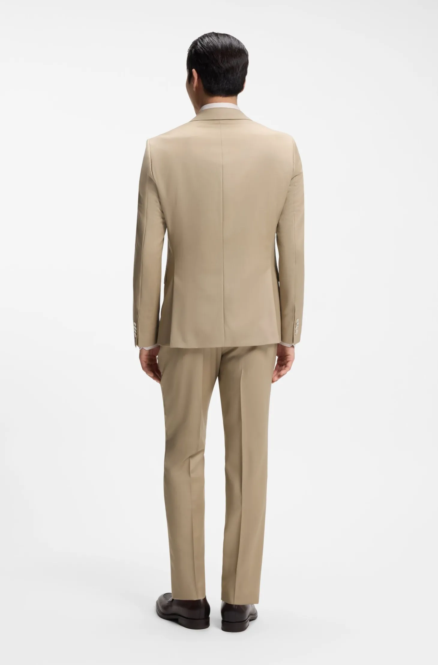 Slim-Fit Dreiteiler aus Schurwoll-Serge